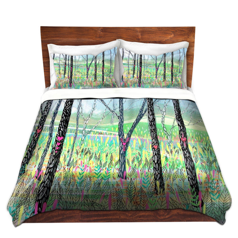 Ensemble de housse de couette love notes, 1 housse simple + 1 taie standard