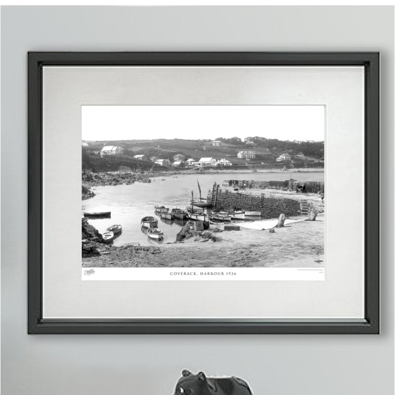Coverack, Harbour 1936 - Single Picture Frame Print, 40cm H x 50cm W x 2.3cm D