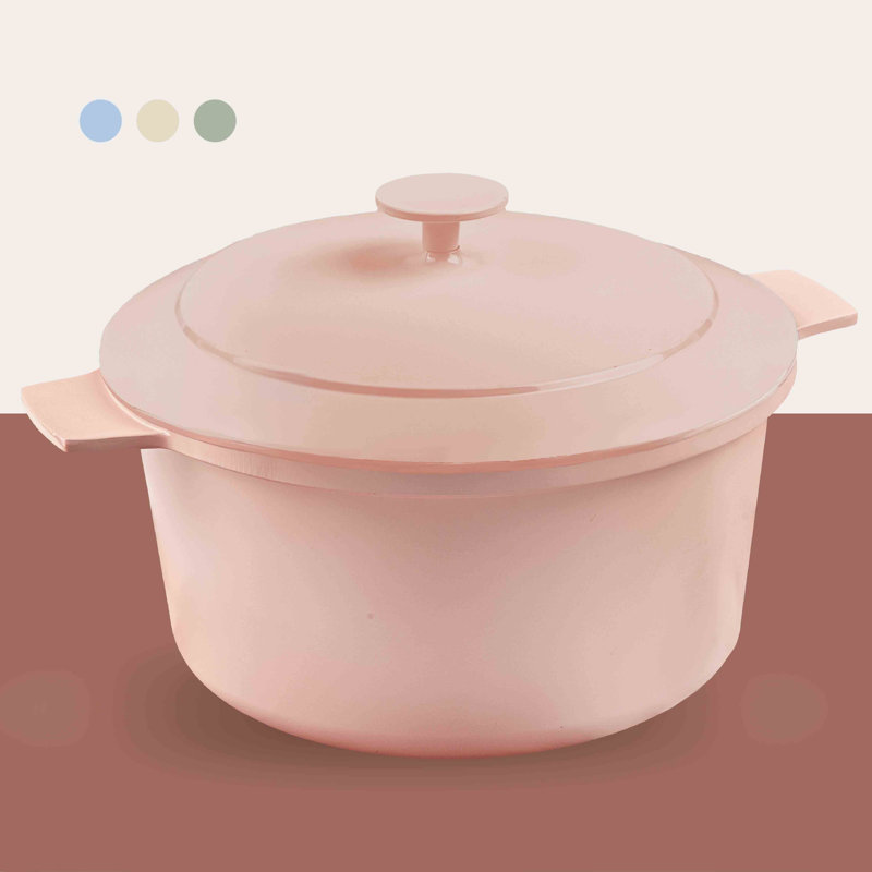 Gotham Steel 5 Quart Nonstick Ceramic Dutch Oven, Pink