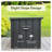 150 Gallon Waterproof Metal Deck Box - Heavy Duty Steel Outdoor Storage Cabinet with Hydraulic Lift & Wheels for Patio, Backyard, and Poolside-125986098-125986100