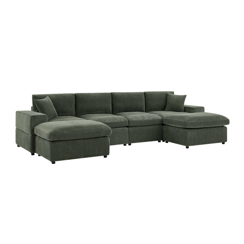 Canapé modulaire Boneless Corduroy, Dark Green