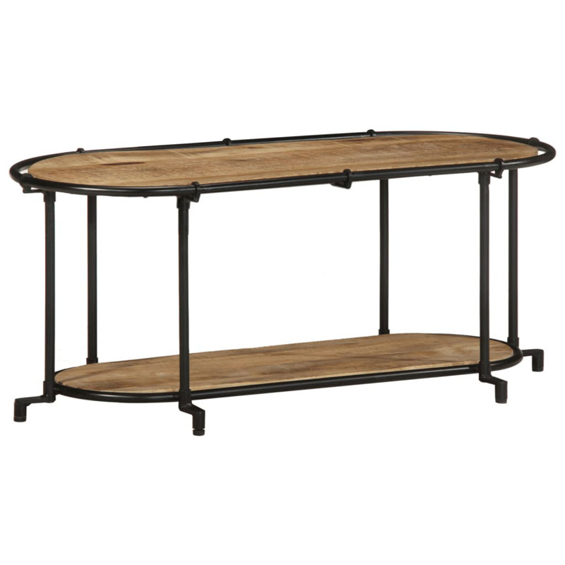 Unfinished TV Stand for TVs up to 24", Light brown/Black