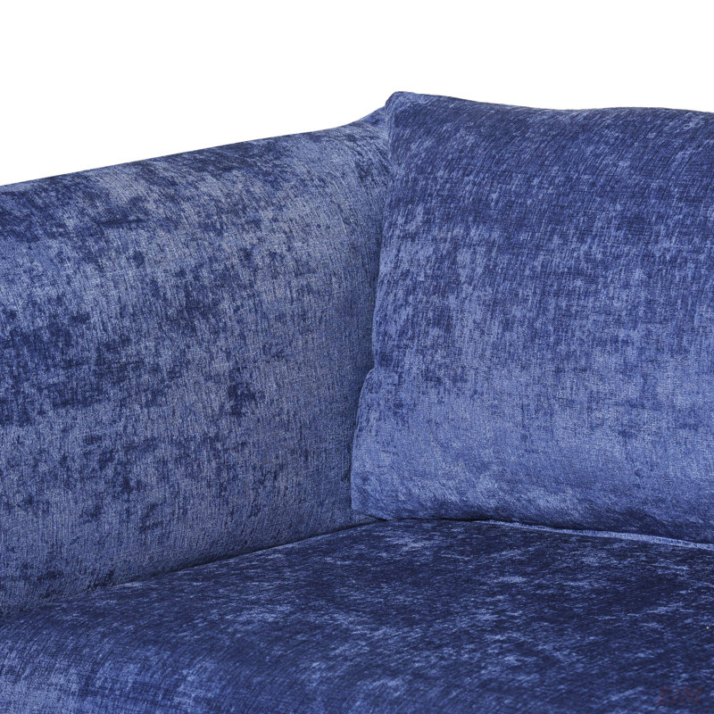 Fauteuil club Holasek, Polyester bleu marine