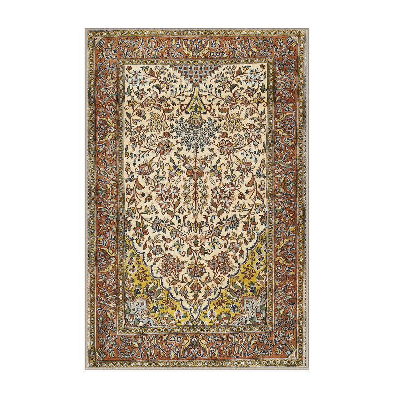 Tapis oriental beige, Rectangle 5 pi x 7 pi