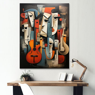 «Music Performance Cubist Portrait II - Theatre», art mural