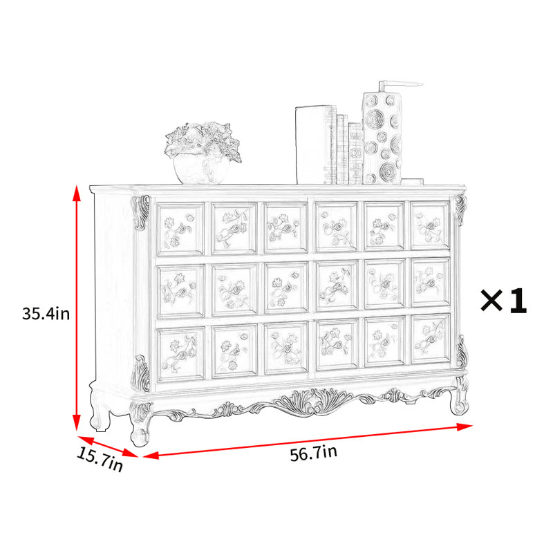 Commode d'appoint de style rétro américain