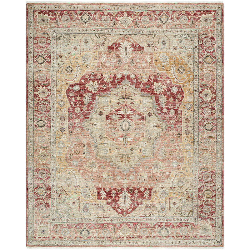 Khorasan Handmade Wool Abstract Area Rug, Rectangle 9' x 12'