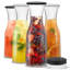 Pichet en verre avec couvercle Brighti Hali - 36 oz - ensemble de 4