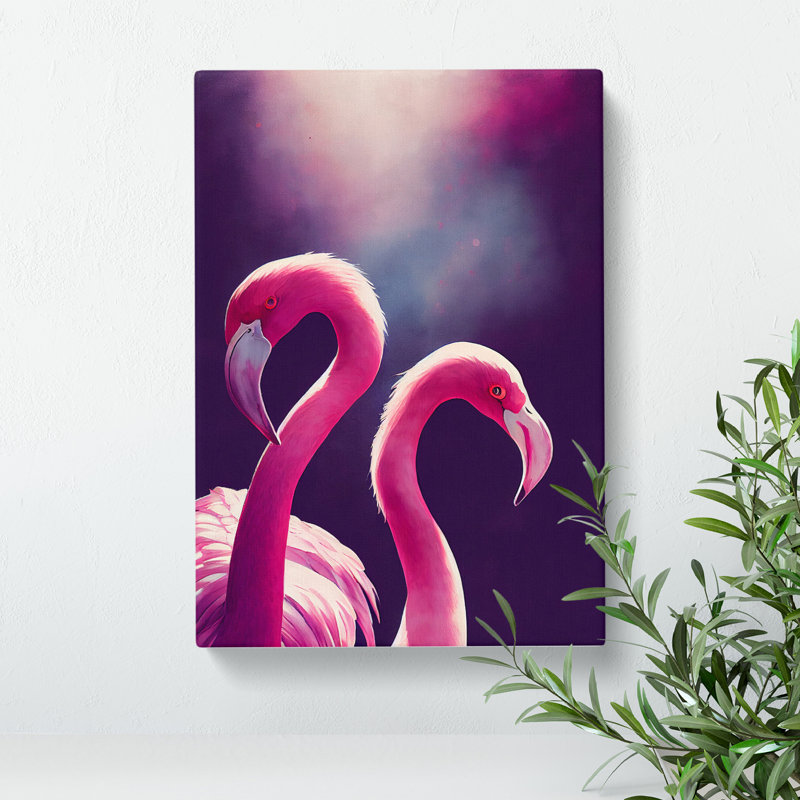 XC1022-4794X Two Flamingos - Wrapped Canvas Print, 76cm H x 50cm W x 3cm D