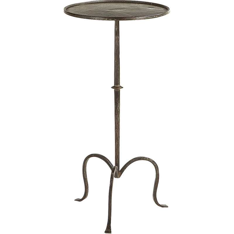 Martini End Table, Aged Iron