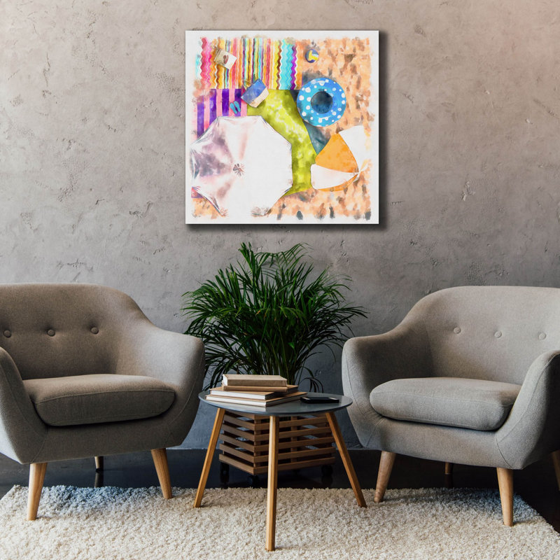  «Bird's Eye Beach 1» par Alonzo Saunders, art mural sur toile, 37 po x 37 po, H 37 po x l 37 po