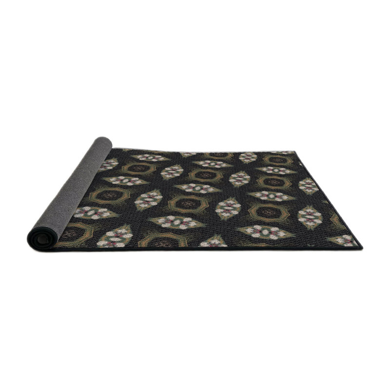 Noir Tapis décoratif, Rond 6 pi