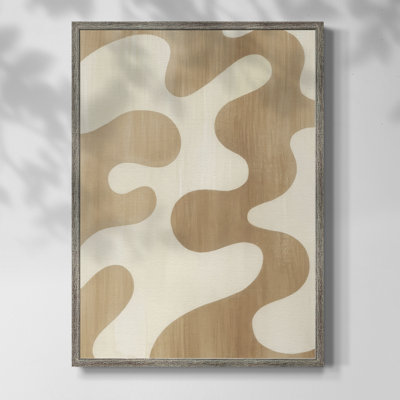 Sienna Ripples II, reproduction encadrée - bois massif
