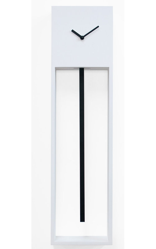 Bechtold Wood Wall Clock, White/Black