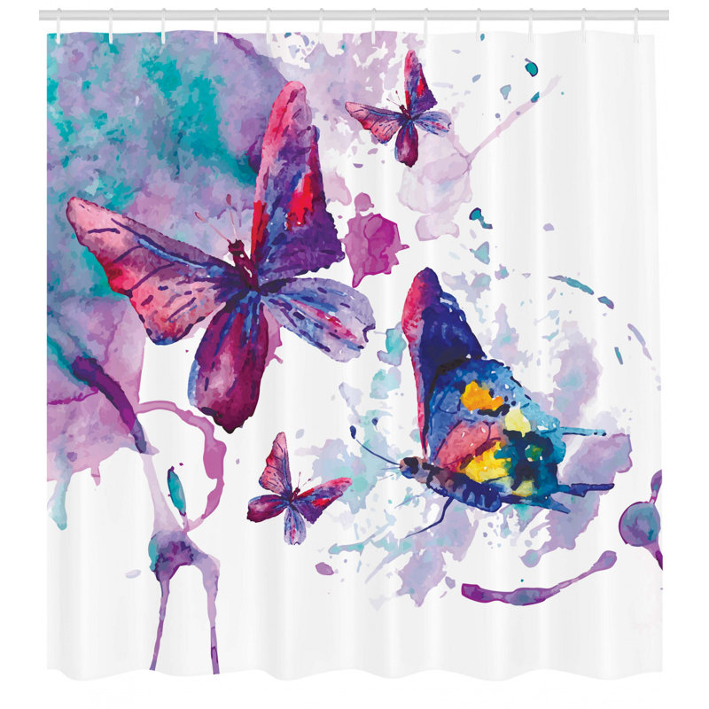 Shower Curtain with Hooks Included, 70" H x 69" W