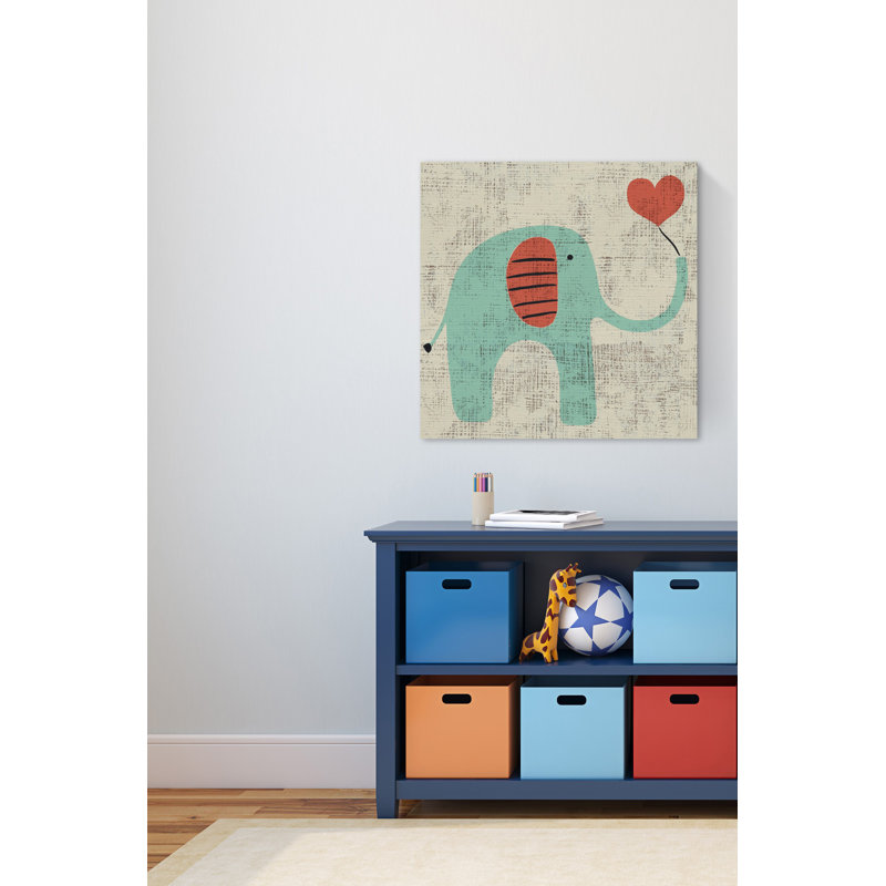 «Ada's Elephant», reproduction sur toile tendue, H 18 po x l 18 po x P 1,5 po