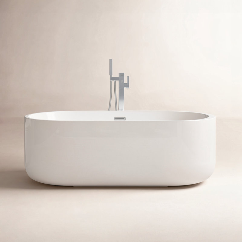 Baignoire de trempage autoportante en acrylique 67 po. X 23 po. Broxton