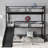 Twin XL Metal Triple Bunk Bed With Slide & Quiet Frame-1427954870