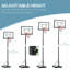 Panier de basketball d'extérieur réglable en hauteur 138,5 po