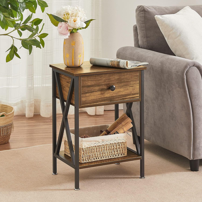Table de bout moderne, table de chevet, tablette de rangement pour la chambre à coucher, salon