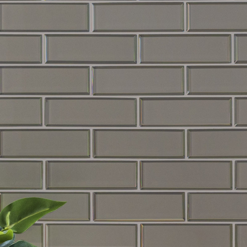 Subway 12 in. x 12 in. Glossy Glass Mosaic Wall Tile, Kavik