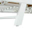 Ensemble de chaises longues en fer blanc et teck avec coussin crème, capacité de 400 lb, coussin de 3 po d'épaisseur résistant à l'eau, dossier réglable avec surface de rangement plate pour patio-1577959302-1577959301