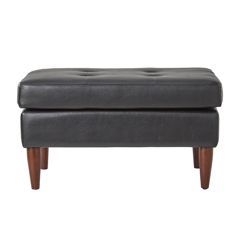 Atlas Faux Leather Ottoman