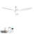 52 Inch Flush Mount Ceiling Fan Solid Wood Fan Blade Noiseless Reversible Motor Smart Remote Control With Light