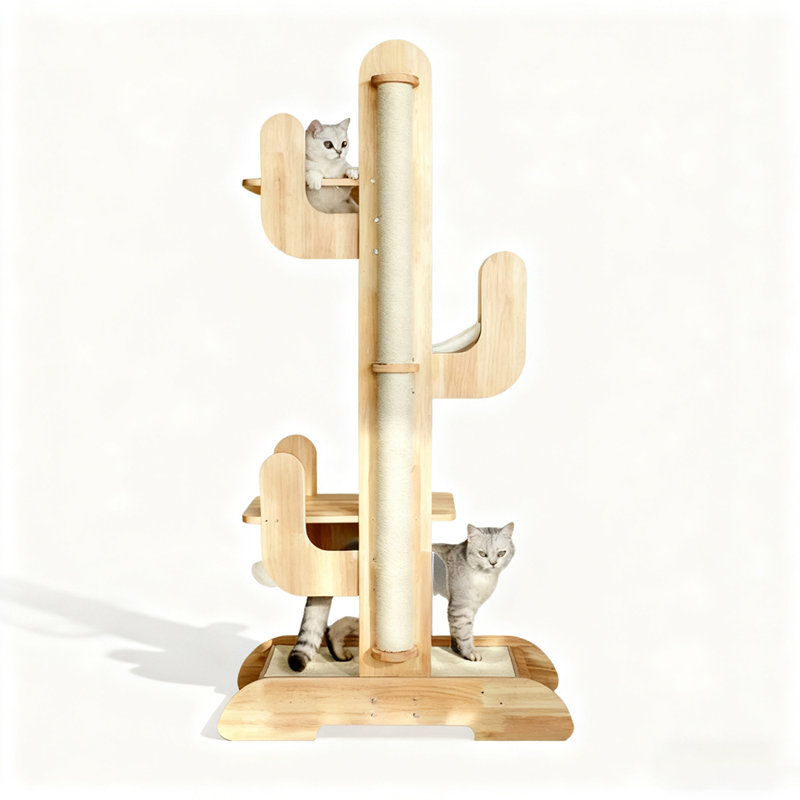 Modern minimalist solid wood cat climbing frame