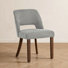 Chaise de salle à manger rembourrée moderne avec dossier découpé, chaise de cuisine en chenille confortable avec pieds en bois massif, ensemble de 6