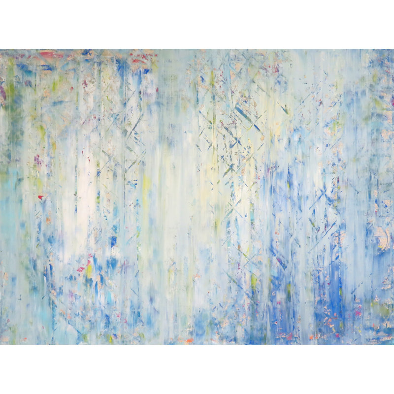 «Endless Summer» par Drew Gaffney - Peinture, H 25,25 po x l 31,25 po, Papier avec cadre noir