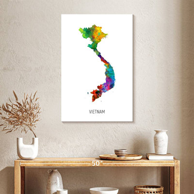 Carte d'aquarelle d'Aliaz au Vietnam I