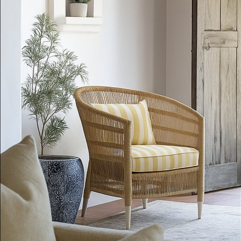 Chaise de patio avec coussin
