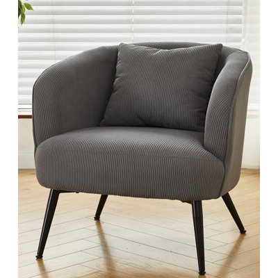 Fauteuil moderne en velours côtelé