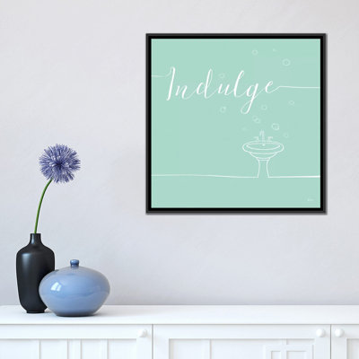 " Underlined Bath In Teal III " by Veronique Charron