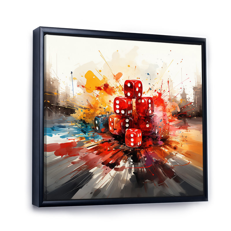 Casino Royale I - impression, H 16 po x l 16 po x P 1 po, Cadre flottant noir