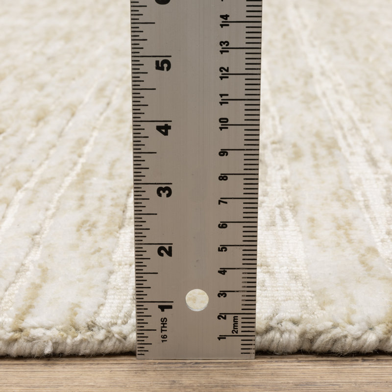 Tapis beige / ivoire Bellatrix, Tapis de couloir 2 pi 6 po x 7 pi 12 po