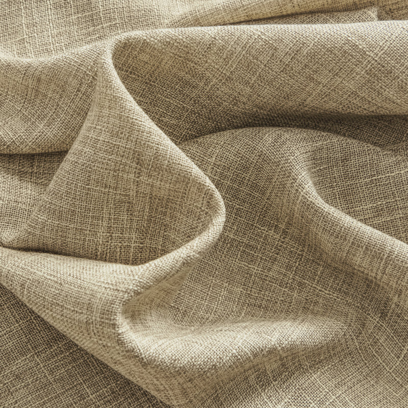 Paire de rideaux semi-transparents avec œillets Draycott, Polyester de lin, L 52 po x L 72 po