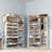 10 Tiers 50 Pairs Wooden Shoe Rack,Freestanding Tall Shoe Shelf-87370446