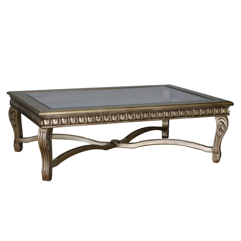 Table basse Deniece, Argent antique