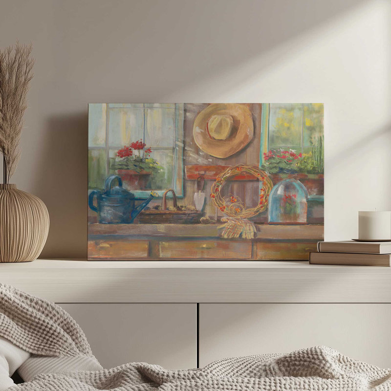 «Gardeners Table II» par Carol Rowan, reproduction d'art sur toile, H 12 pi x l 16 pi
