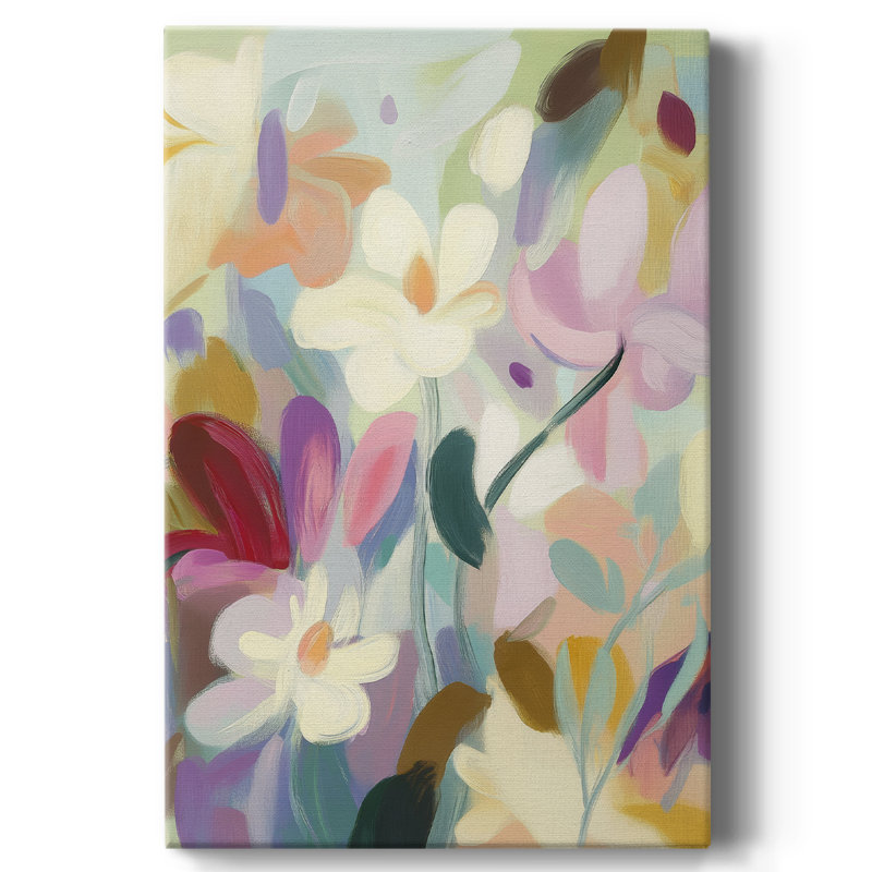 Toile tendue à motif floral CLxxix, H 60 po x l 40 po