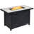Rectangle Steel Propane Smokeless Fire Pit Table with Hidden Fuel Tank