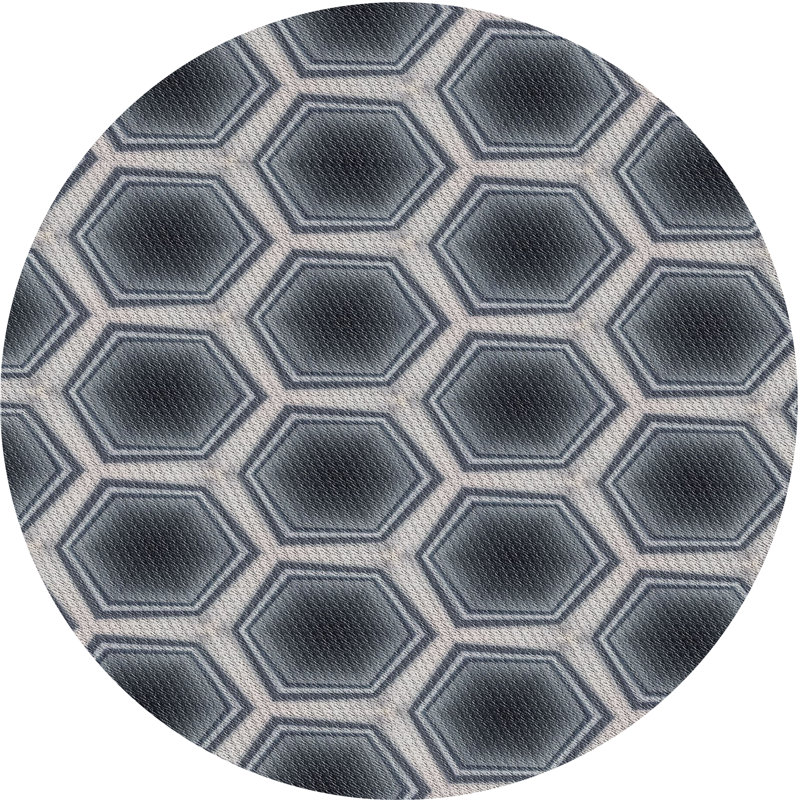 Sanner Geometric Indoor Rug, Round 6'