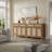 43.39'' W 2-Drawer And 3-Door Rattan Sideboard With Adjustable Shelves-1642756582