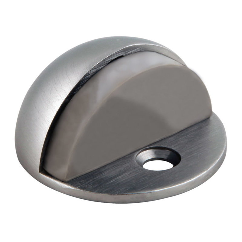 Ensemble de butées de porte de dôme à fixation au sol, Nickel satiné, 10