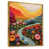 Toile avec cadre flottant or