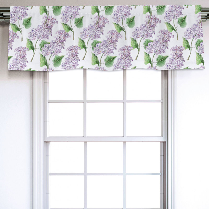 Sateen Floral Ruffled Window Valance
