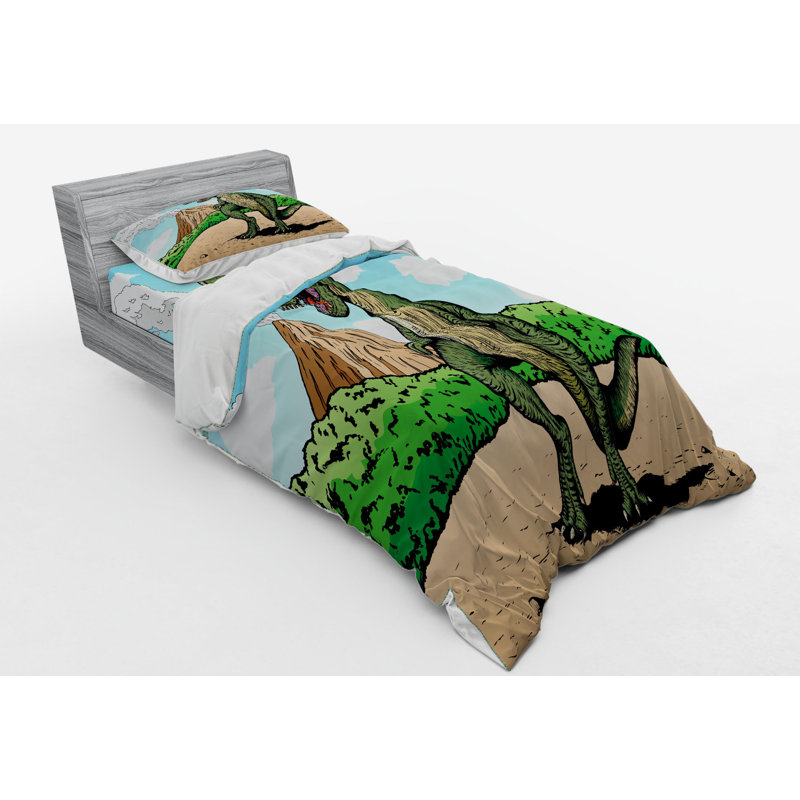 Ensemble de housse de couette dinosaur, Housse de couette simple + 6 pièces supplémentai
