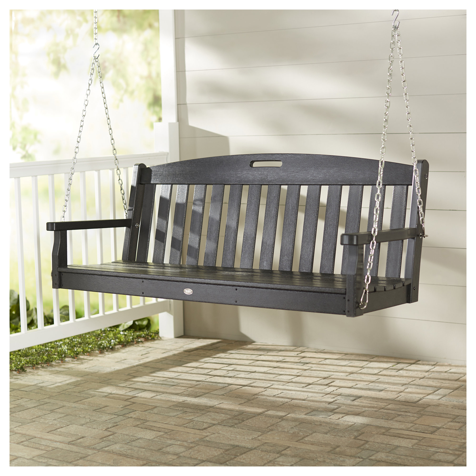 POLYWOOD Yacht Club 60" Swing, Ash Charcoal Revolution®